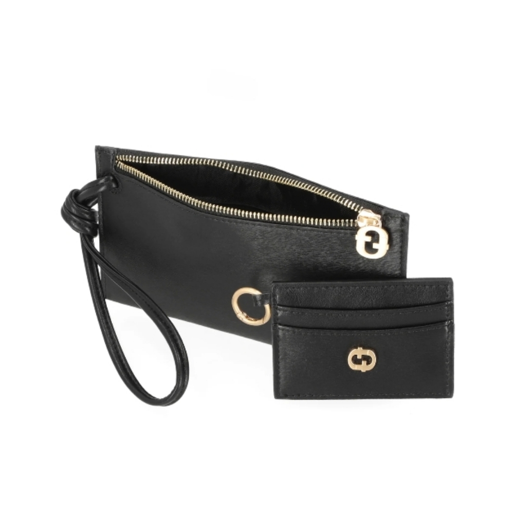Time And Tru Harper 2pc Clutch Wristlet Wallet + Card Holder